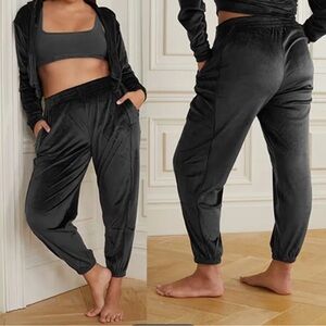 SKIMS Charcoal Velour Jogger Pants